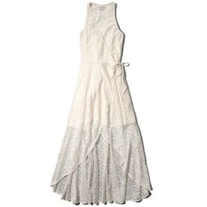 Abercrombie & Fitch Lace High Low Wrap Dress